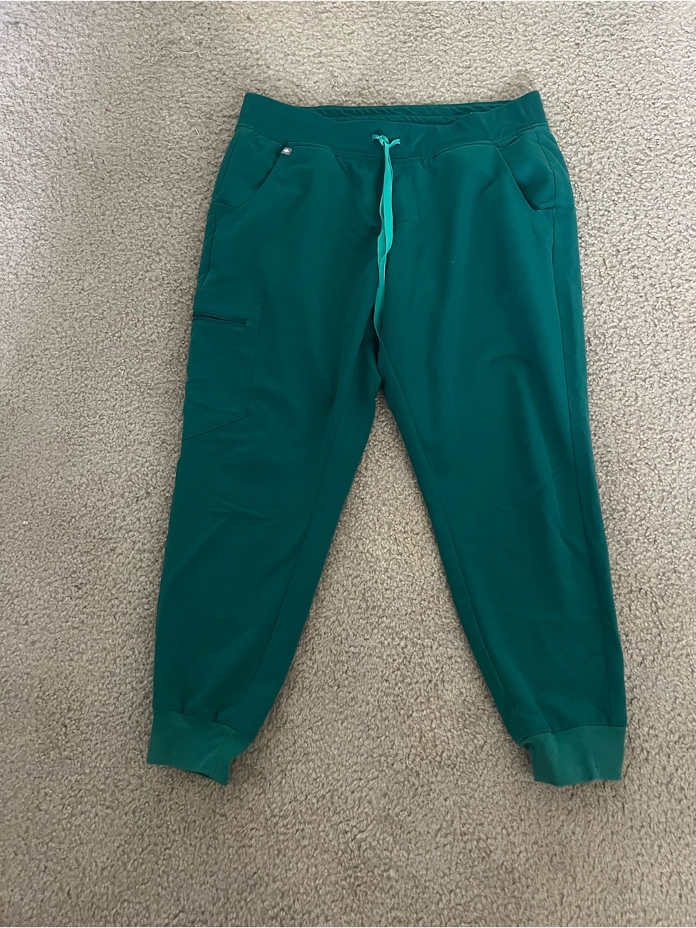 Women’s Figs Hunter Green Jogger Pants with Drawstring
